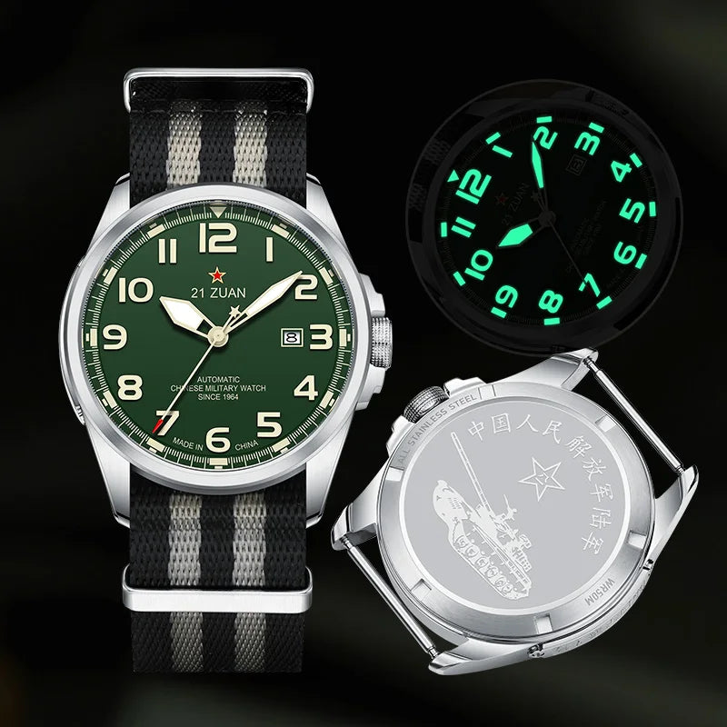 SEA-GULL Automatic Mechanical Watch Military Style - Luxury Watch with precision timepiece