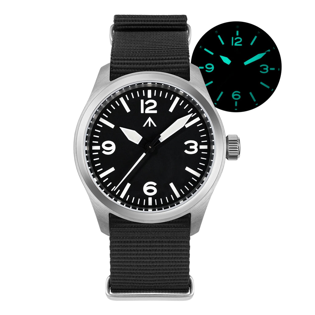Militado ML Vintage Black Watch VH Sweep Quartz - Product Image 46