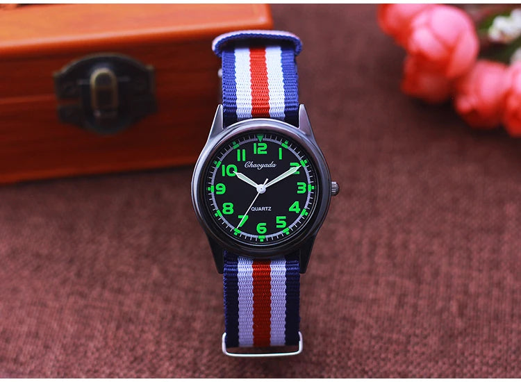 Chaoyada Woman Man Color Stripe Canvas Strap Wrist - Product Image 16