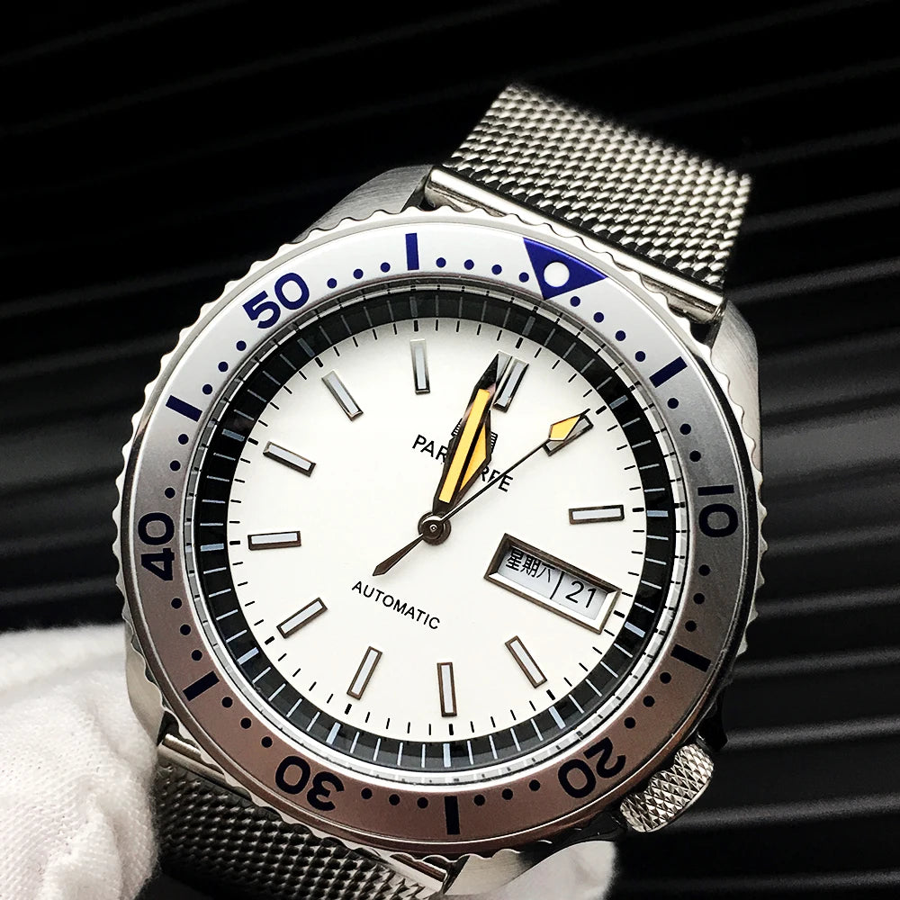 vastara sapphire parnsrpe diver 100 metres hardcover watch 8 - classic unisex timepiece with stainless steel (USA)