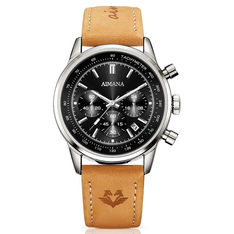 vastara 's sport leather band - with strap for active living watch 6 - classic unisex timepiece with stainless steel (USA)