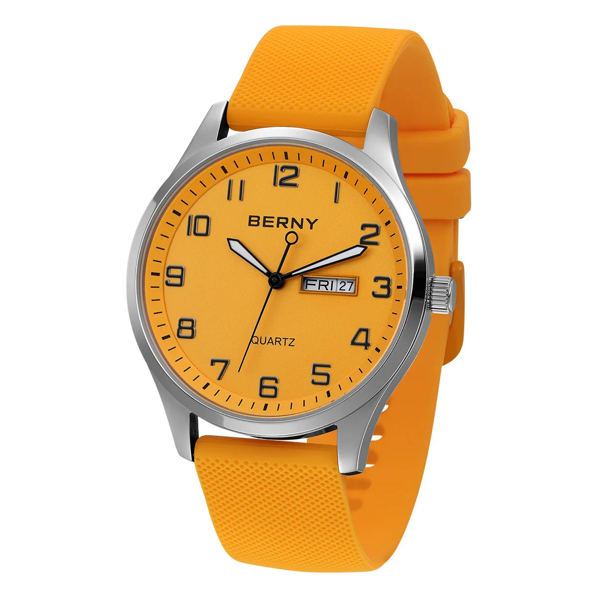 VASTARA vastara sapphire silicone sapphire berny es for casual sports es soft silicone strap big dial calendar week easy