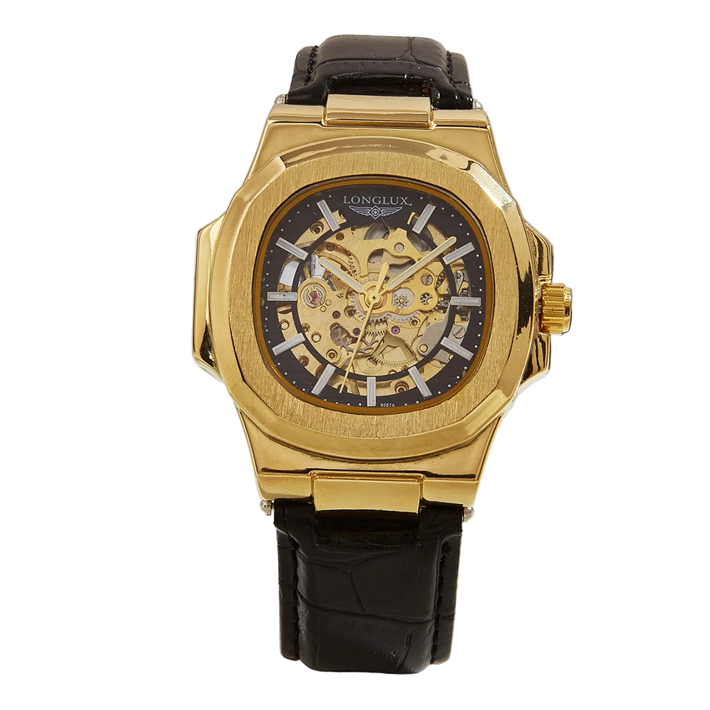 vastara - shadowcore skeleton automatic watch watch 13 - casual unisex timepiece with waterproof (USA)