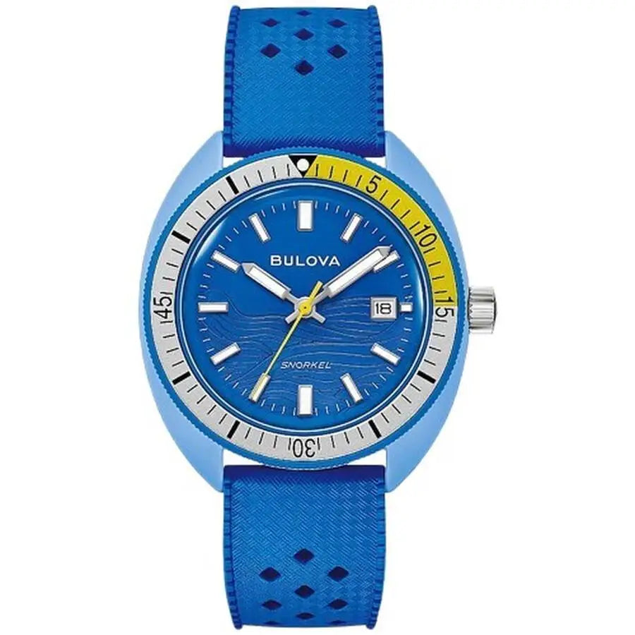 Bulova | Snorkel Tang Fish Quartz Blue Dial Men's - Men'S Watch with precise quartz movement