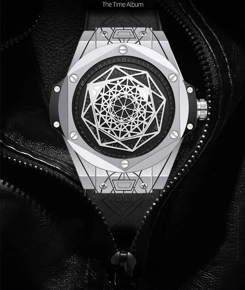 Unique Design Rotating Star Men's Watches Silver - Product Image 7