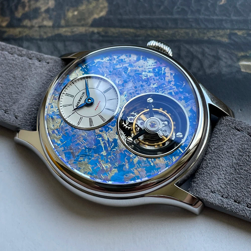 vastara merkur 100% tourbillon 's titanium ice flower dial sapphire for wristes relogio masculino watch 9 - classic unisex