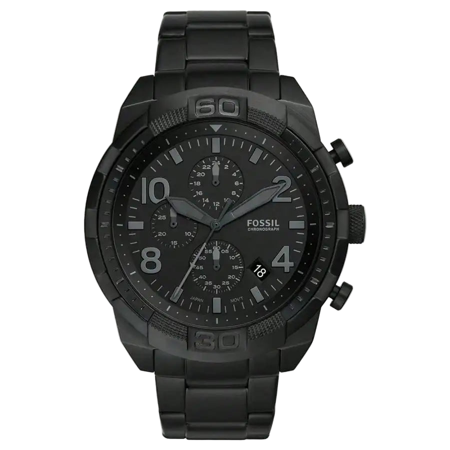 vastara - fossil man watches quartz stainless steel chronograph watch - casual unisex watch with chronograph in neutral