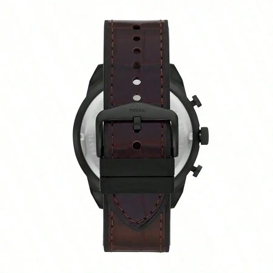 unisex casual watch vastara - fossil men's stainless steel three-pointer round dial watch - daily wear timepiece with