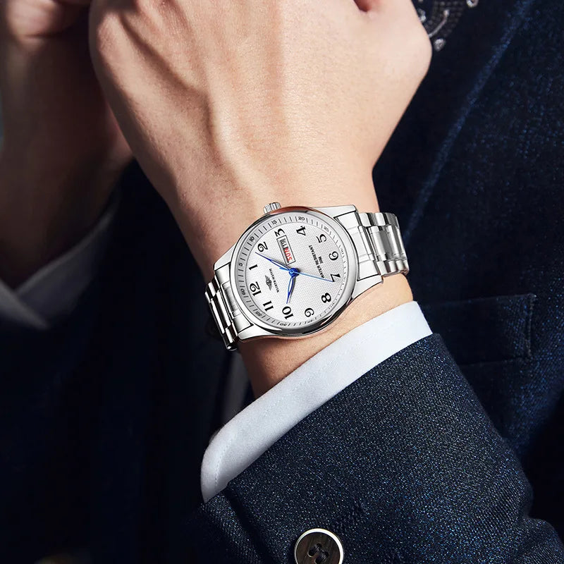 vastara - vintageglow ultra thin business quartz watch watch detail - quartz movement movement, waterproof, waterproof