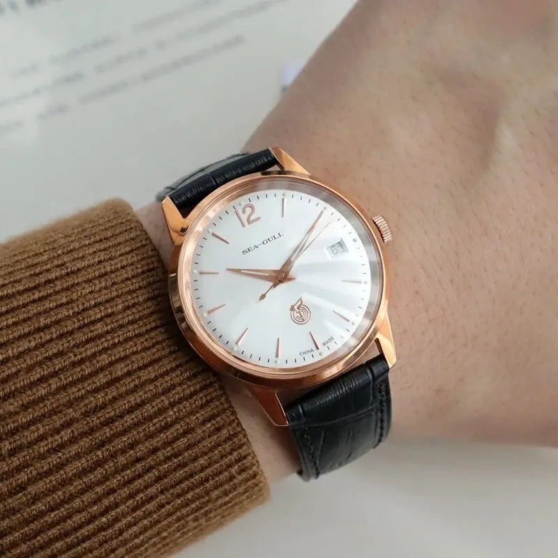 Seagull Men's Watch Classic Retro Re-Edition Gold - Product Image 5