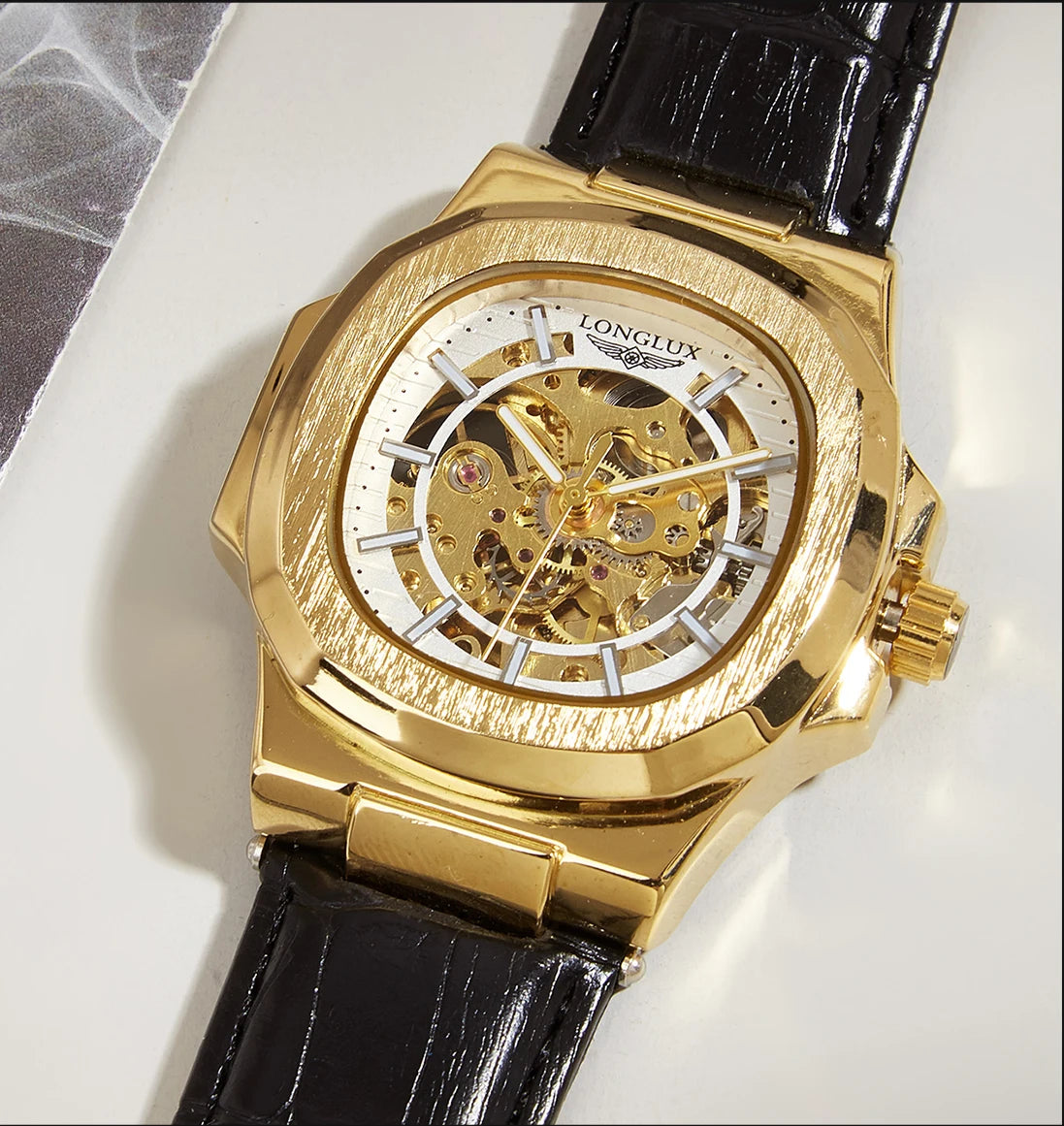 vastara - shadowcore skeleton automatic watch watch 8 - casual unisex timepiece with waterproof (USA)