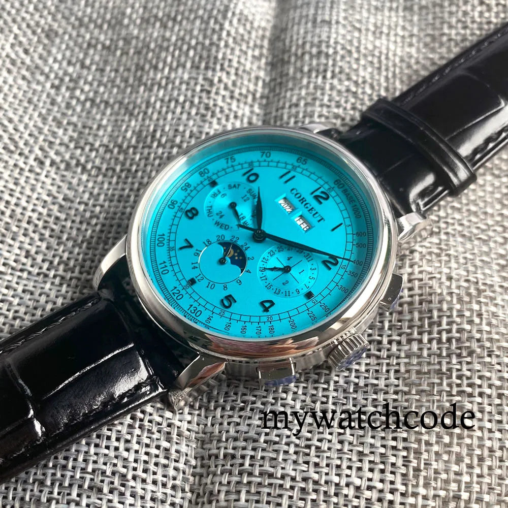 vastara - corgeut horizon master moonphase automatic watch watch 49 - casual unisex timepiece with stainless steel (USA)