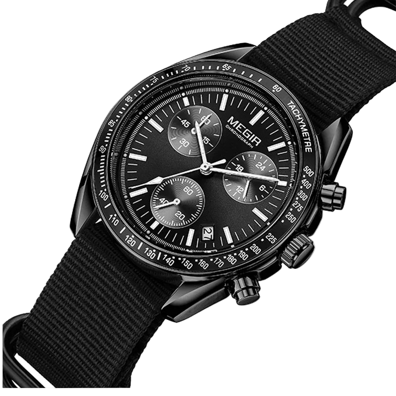 vastara megir 's canvas weaving strap sport chronograph watch 8 - classic unisex timepiece with chronograph (USA)