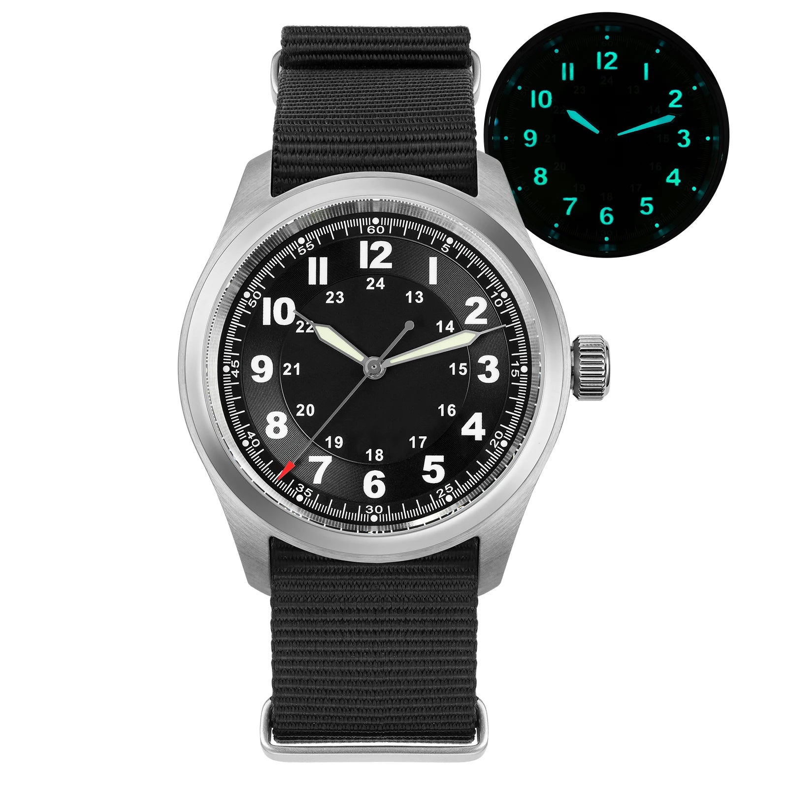 Militado ML Vintage Black Watch VH Sweep Quartz - Product Image 50