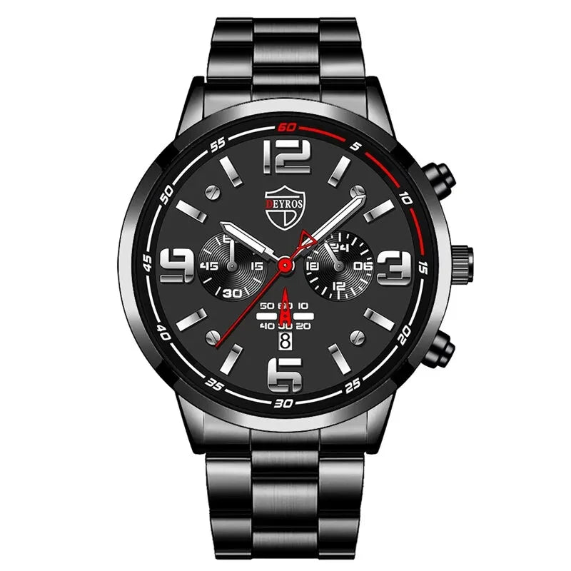 Fashion Mens Stainless Steel Watches Luxury Quartz - Product Image 16