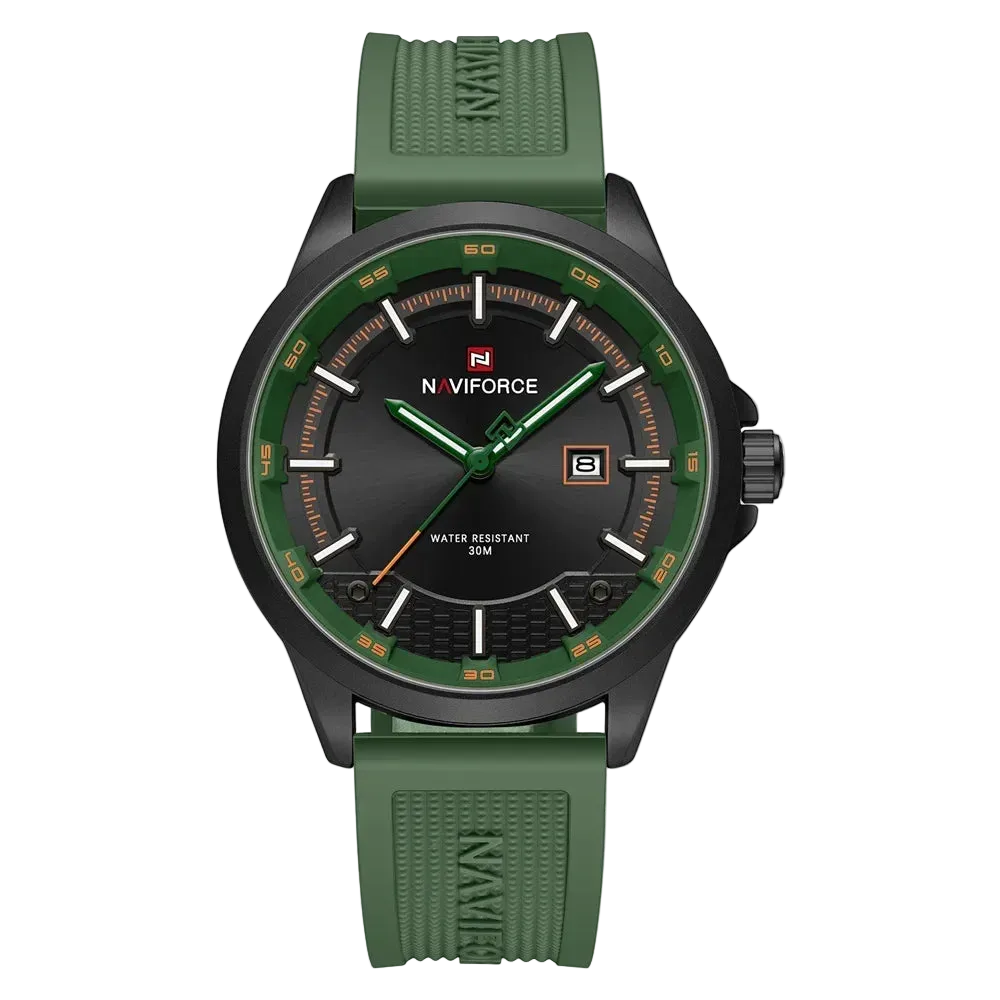 vastara naviforce sport military auto date silicone rubber original clock 9248 watch 38 - classic unisex timepiece with