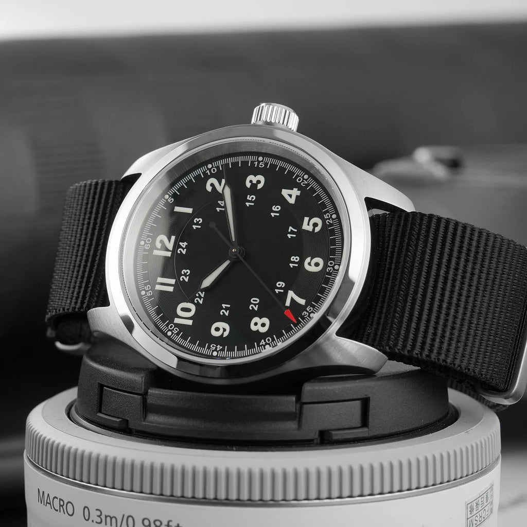 Militado ML Vintage Black Watch VH Sweep Quartz - Product Image 3