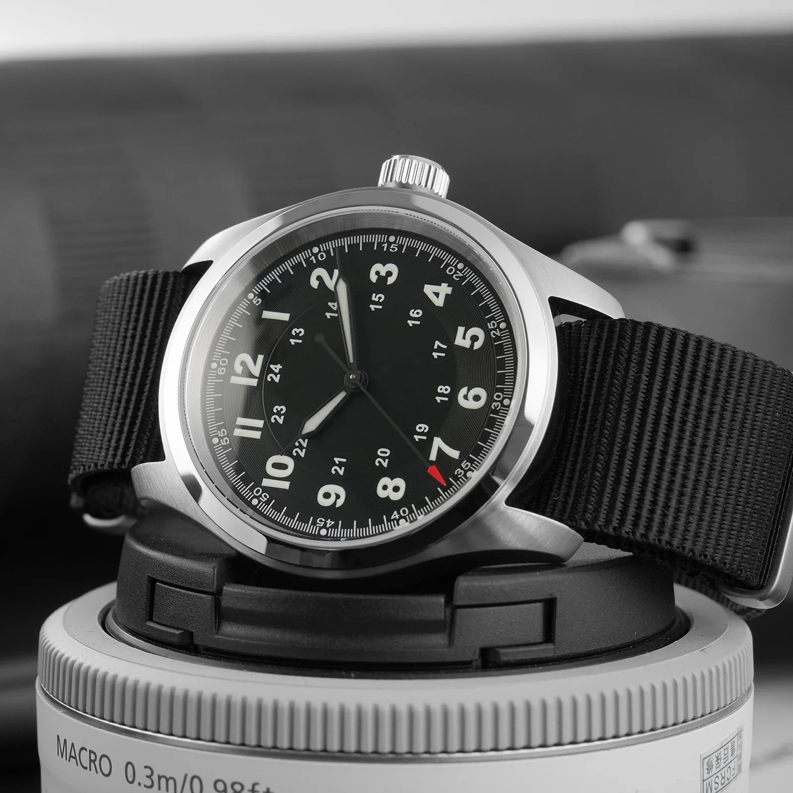 Militado ML Vintage Black Watch VH Sweep Quartz - Product Image 3