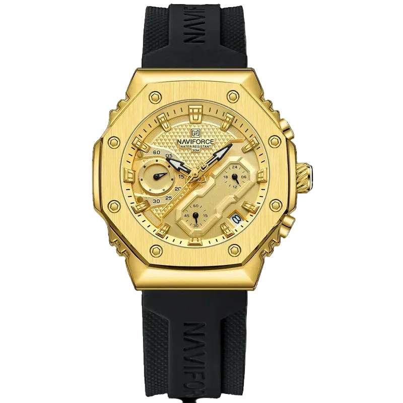 vastara chronograph naviforce es luminous lover clock sport chronograph quatz wristes relogio feminino - chronograph watch