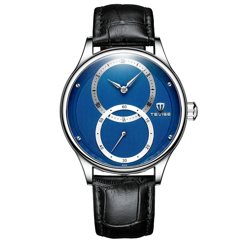 unisex sports watch vastara tevise for leather luminous business& sports stainless steel - business timepiece with white