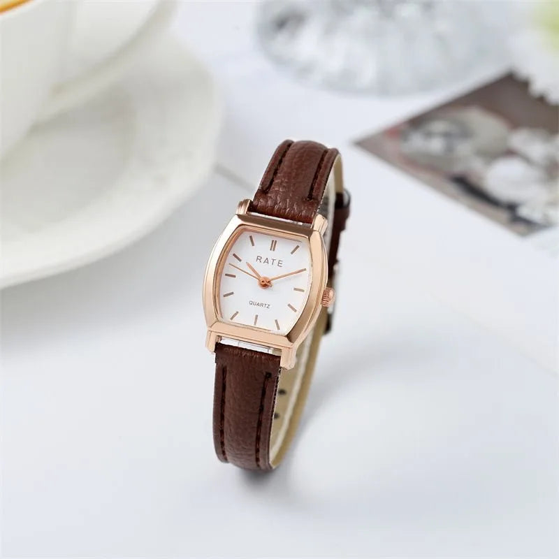vastara 's small arabic es leather band wristes - genuine leather genuine leather design watch 9 - classic unisex timepiece