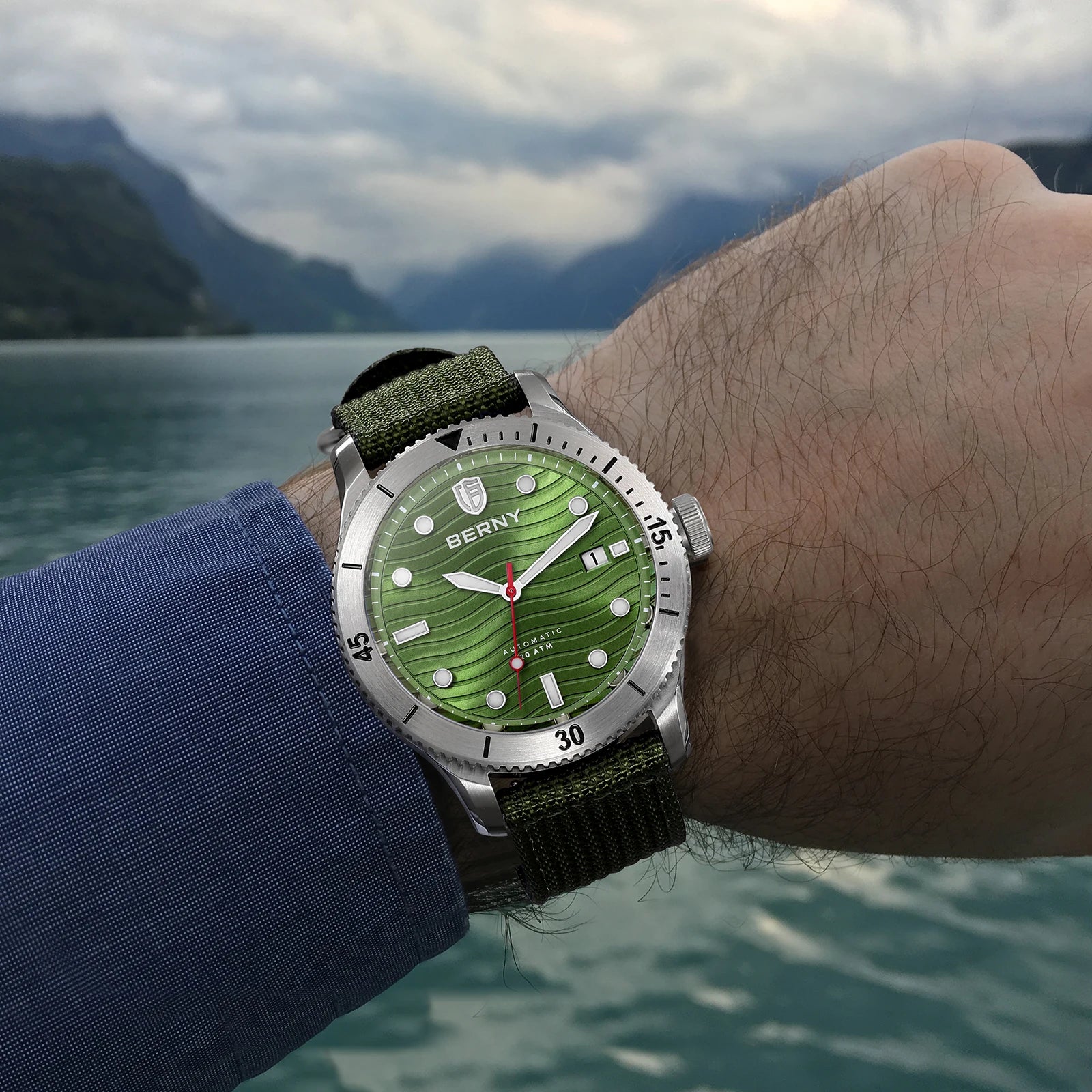 vastara berny diver for pt5000 luminous sapphire lens sport swimming diving watch 19 - classic unisex timepiece with