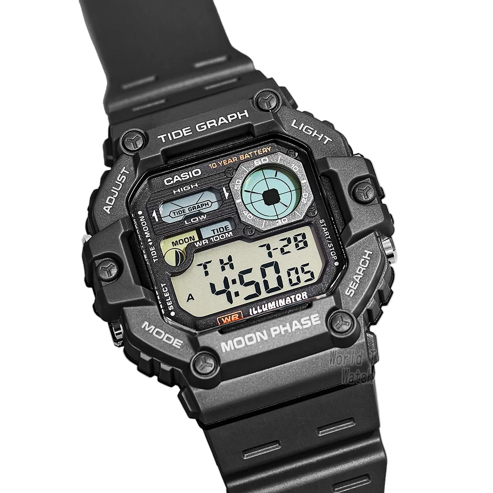 vastara - casio x trek pro men s digital sports outdoor watch watch detail - reliable movement, waterproof, waterproof