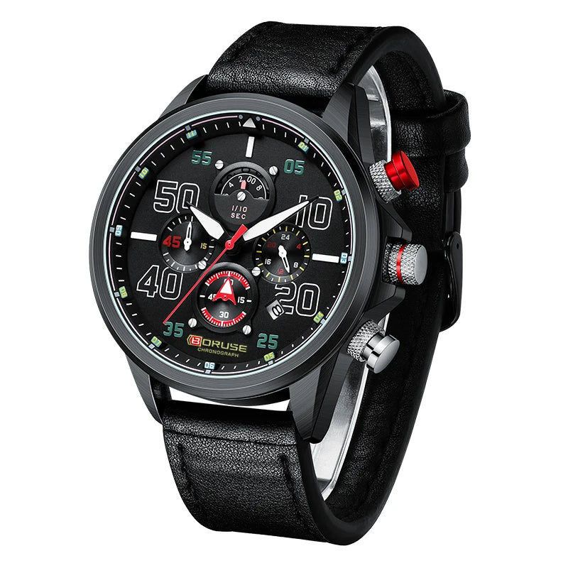 vastara fashion mens sports watches luxury men business - casual unisex watch with chronograph in neutral stainless steel