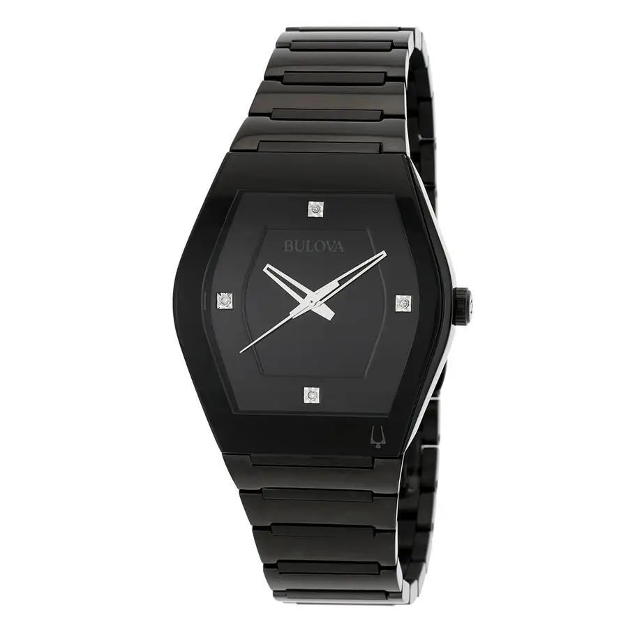 Bulova | Gemini Quartz Diamond Black Dial Men's - Men'S Watch with precise quartz movement