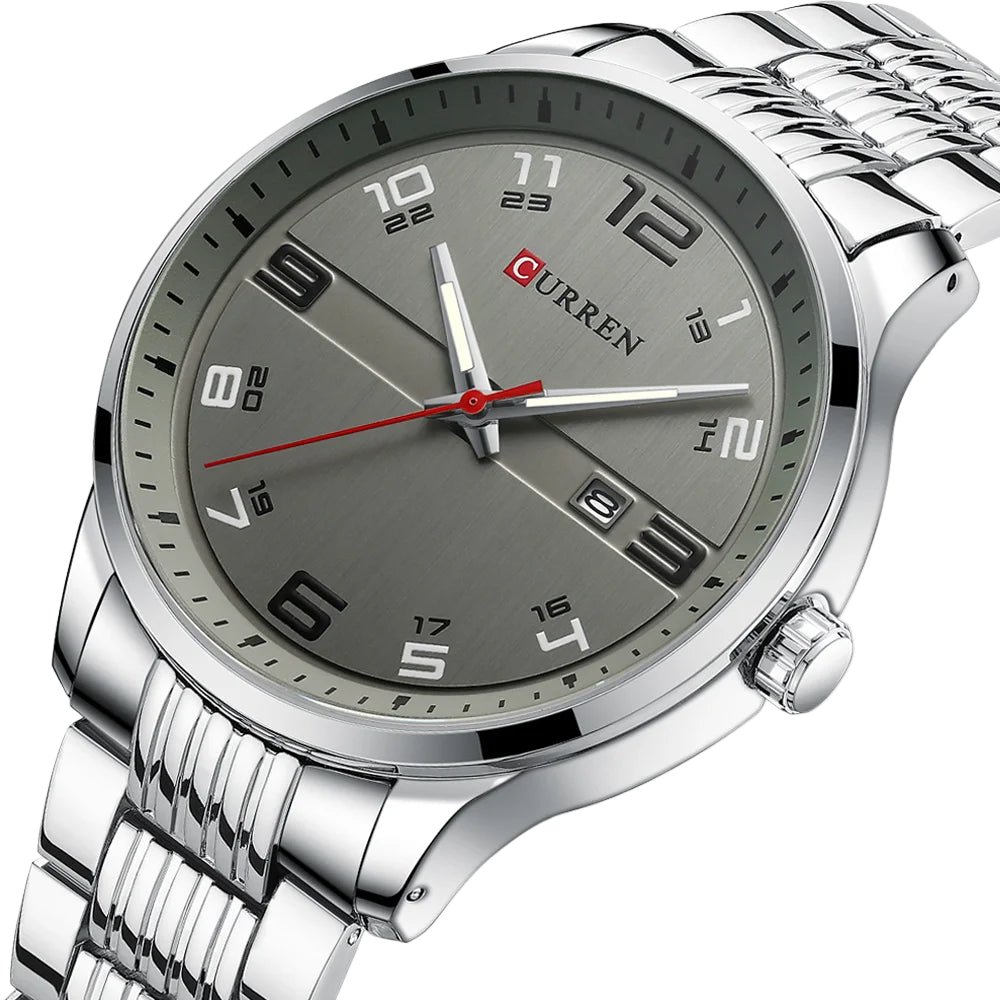 vastara men's automatic watch steel date luminous 42mm watch detail - reliable movement, stainless steel, waterproof modern