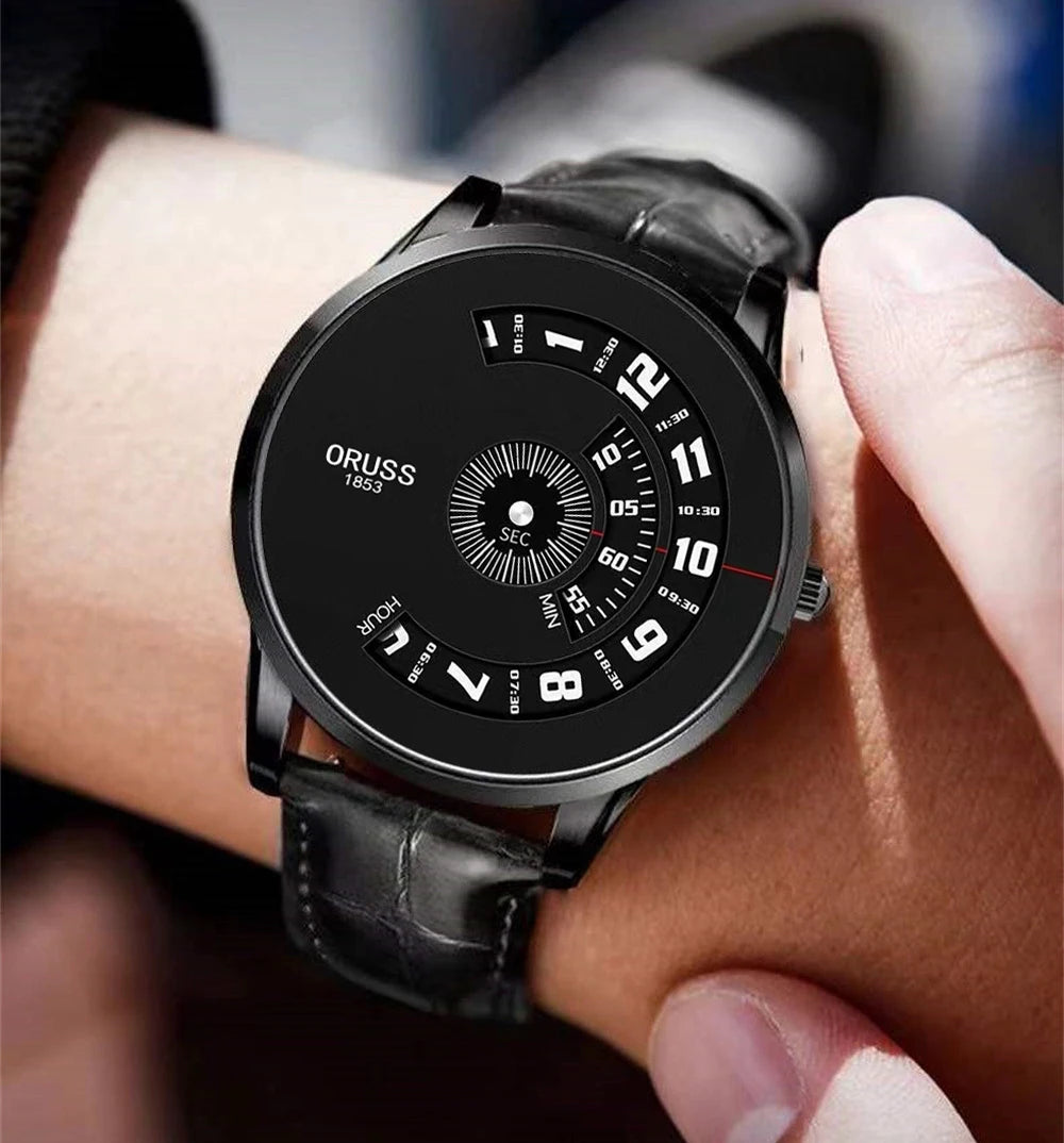 VASTARA vastara leather belt 's -grade personality simple trend youth technology 's unisex timepiece - stainless steel