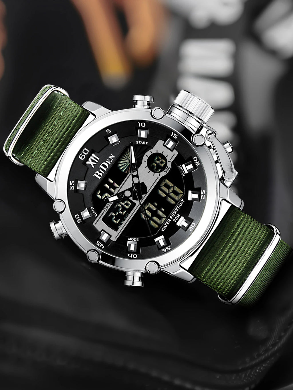 vastara - biden men's waterproof digital military sports watch 9 - sports unisex timepiece with chronograph (USA)