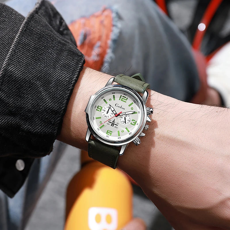 Nice Design Fashion Men's Wristwatch Leather Strap - Product Image 15