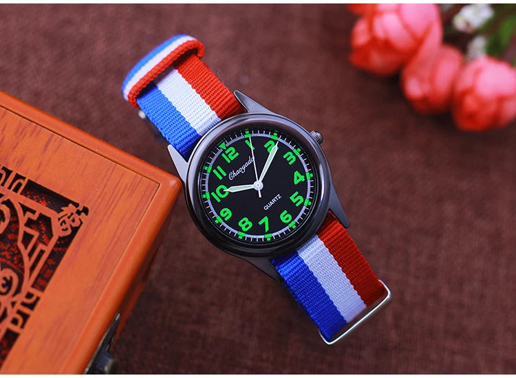Chaoyada Woman Man Color Stripe Canvas Strap Wrist - Product Image 21