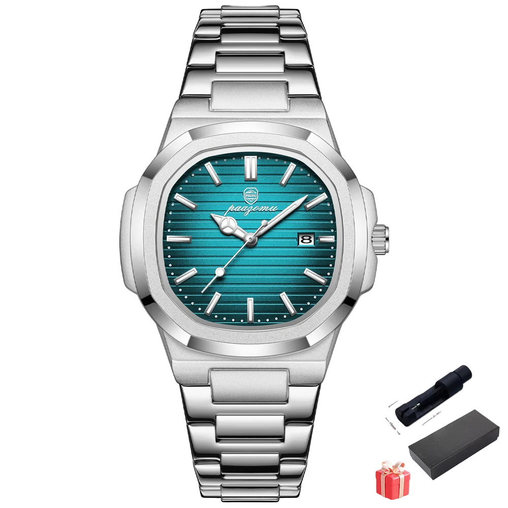 vastara - apexsquare luxe diver quartz watch watch 9 - casual unisex timepiece with waterproof (USA)