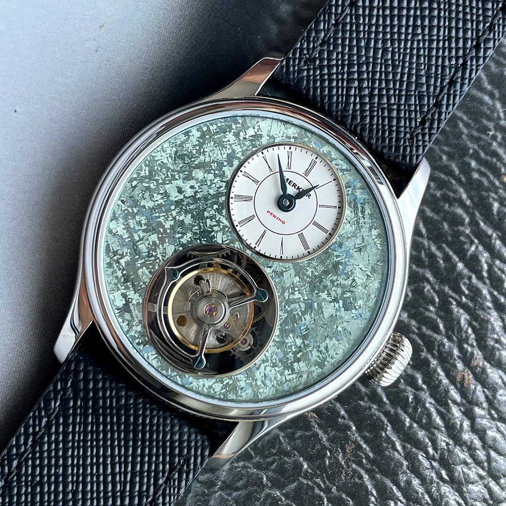 vastara merkur 100% tourbillon 's titanium ice flower dial sapphire for wristes relogio masculino watch detail - reliable