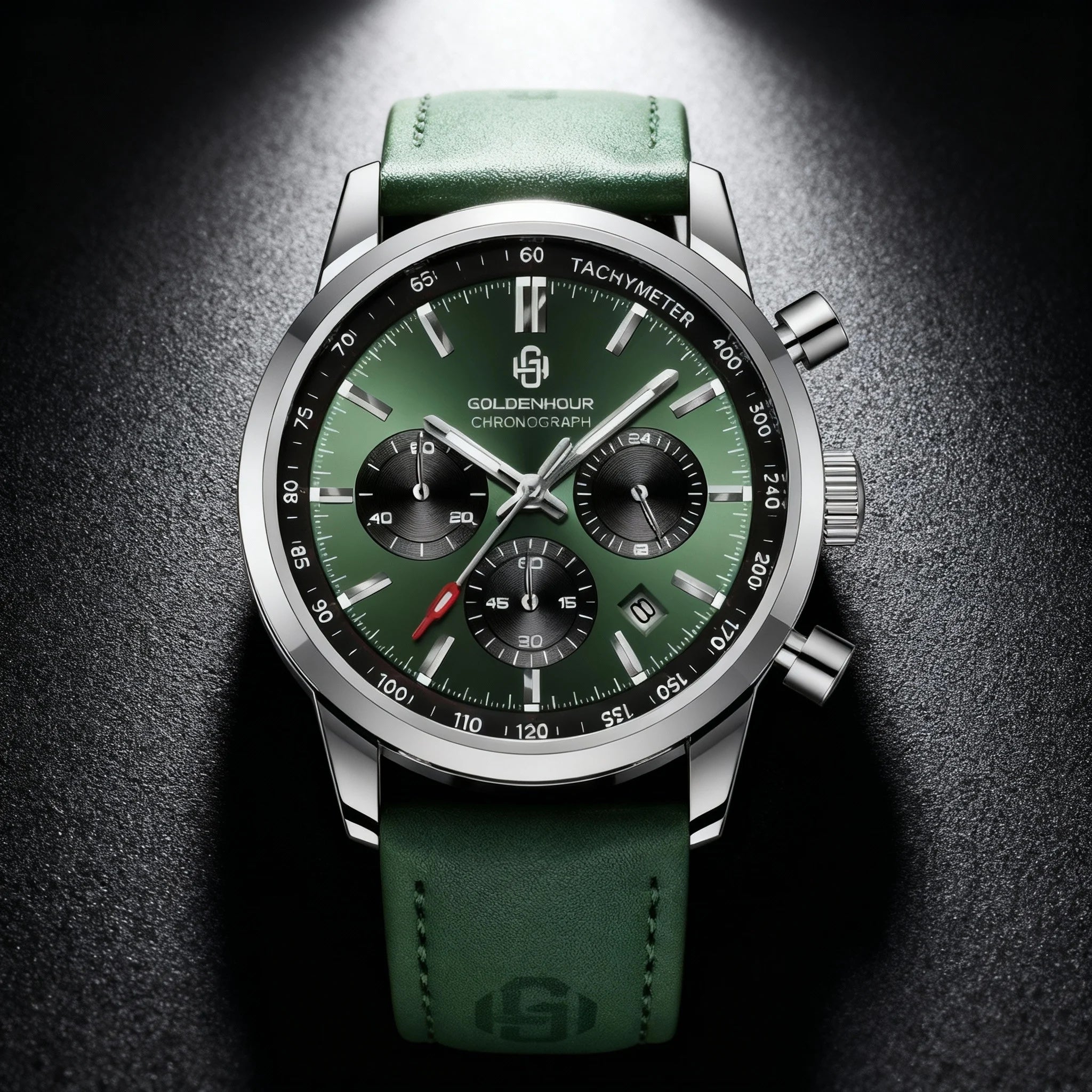 Green dial, multifunctional, calendar, high-end - Product Image 12