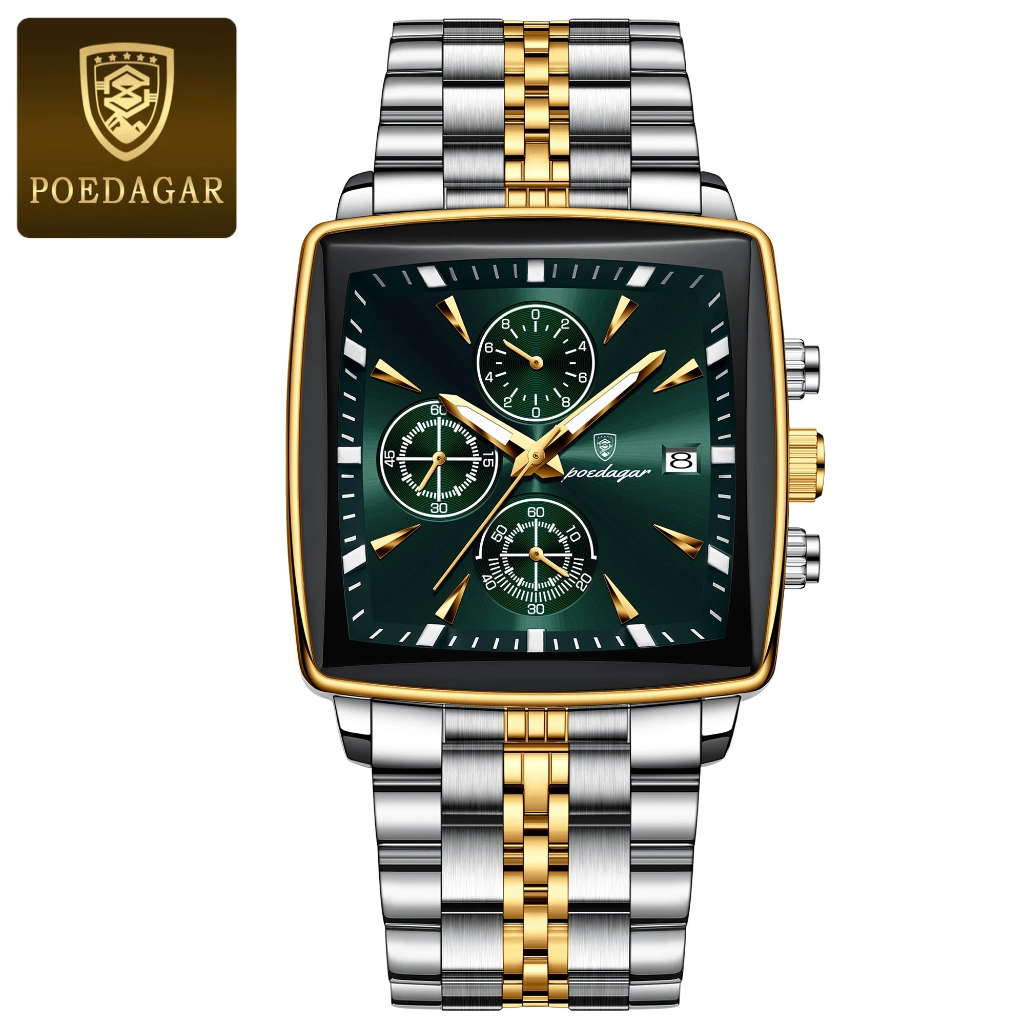 vastara chronograph poedagar luminous - chronograph design watch 10 - classic unisex timepiece with chronograph (USA)