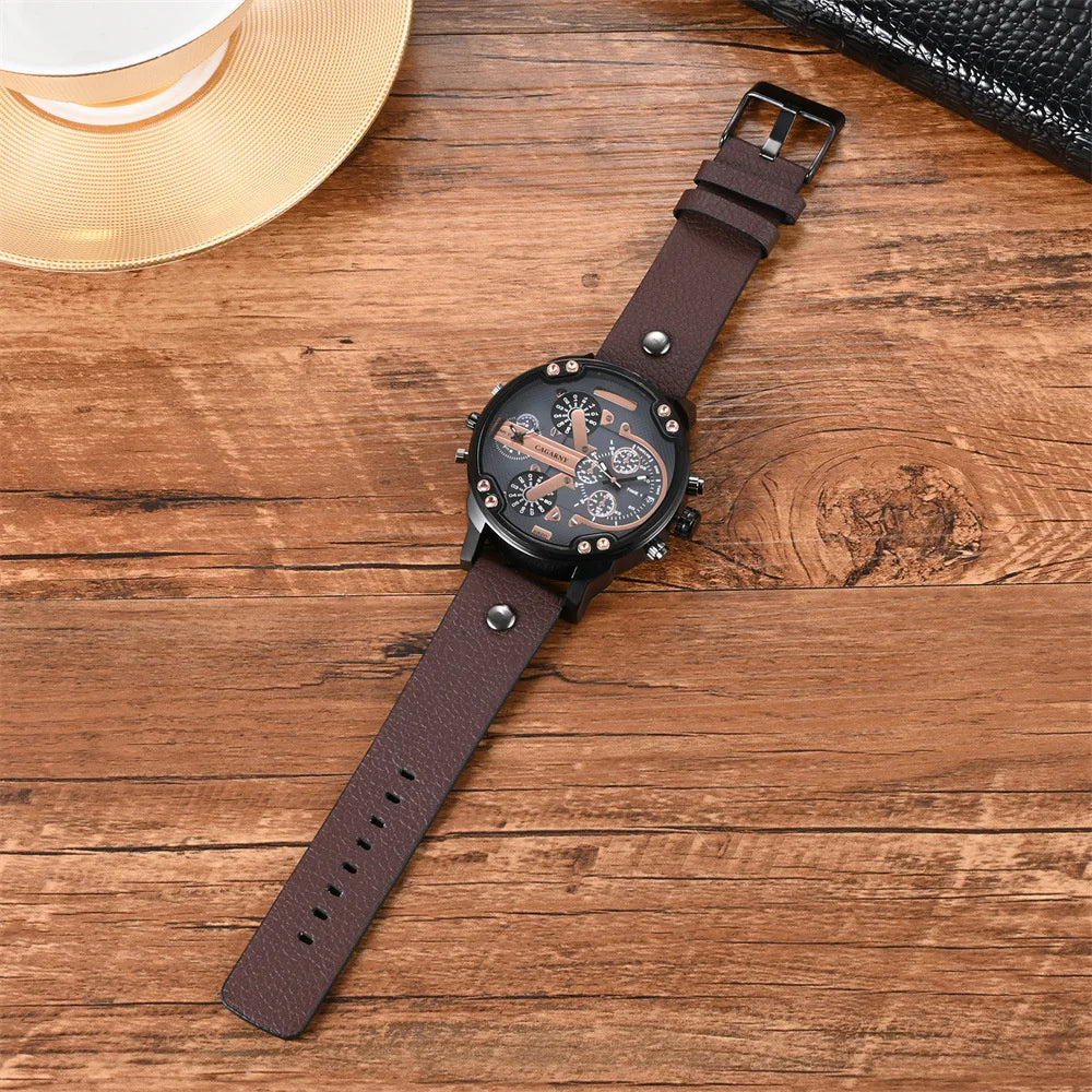 vastara cool big dial es for - genuine leather genuine leather design watch 19 - classic unisex timepiece with stainless