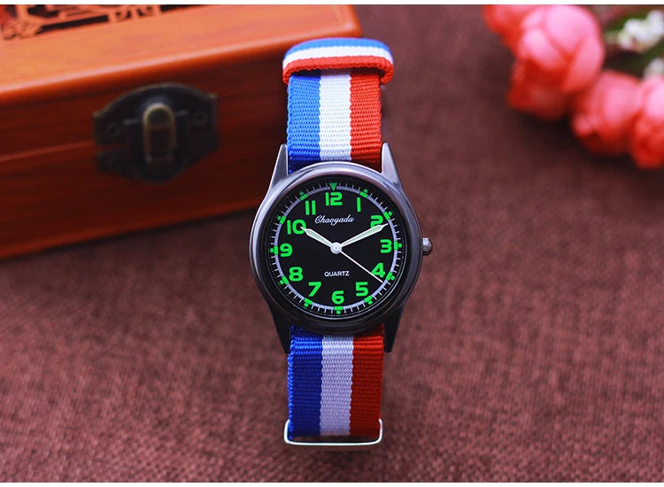 Chaoyada Woman Man Color Stripe Canvas Strap Wrist - Product Image 19