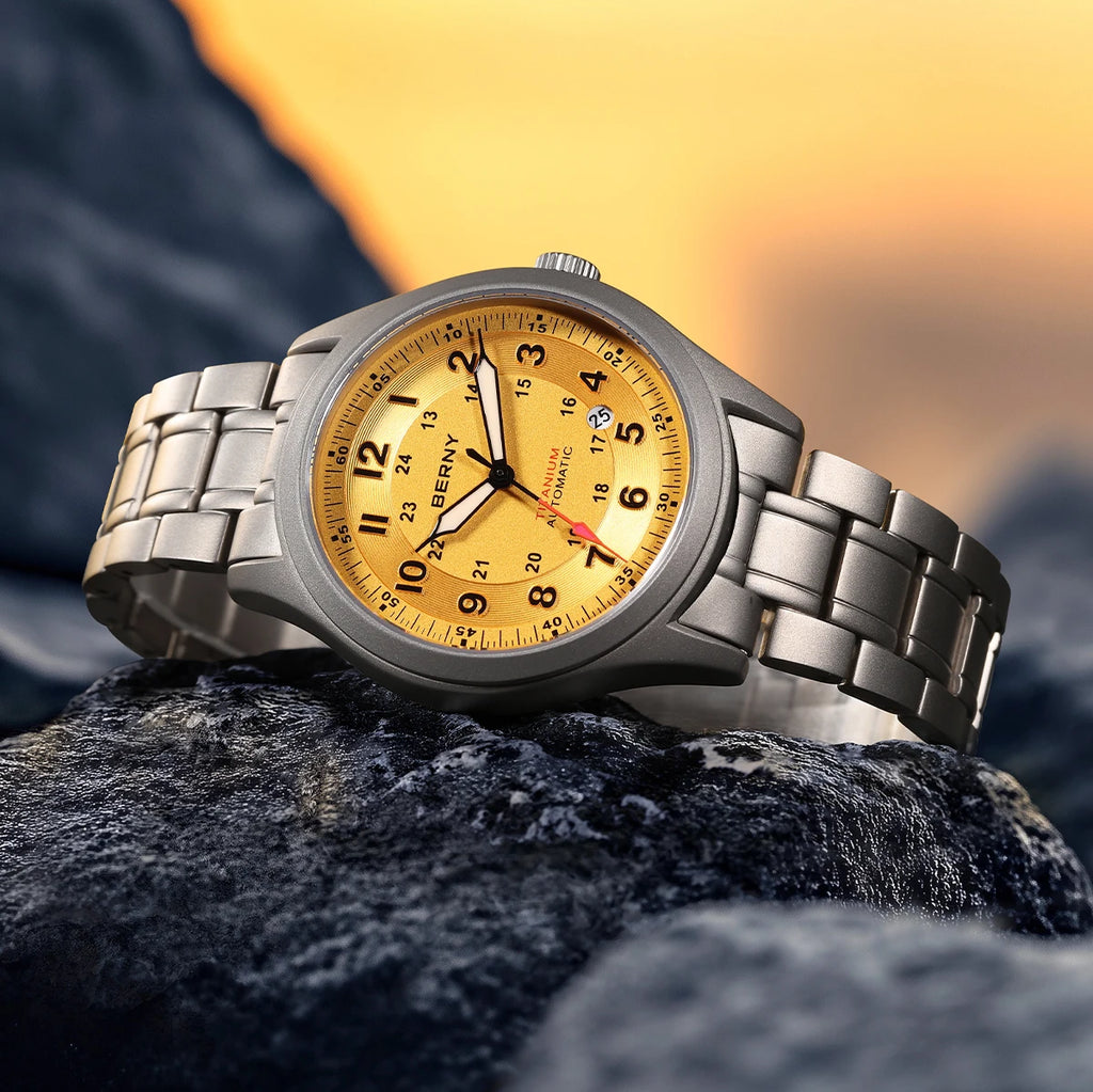 vastara berny full titanium es for sapphire super luminous field pilot date sports easy read watch 26 - sports unisex