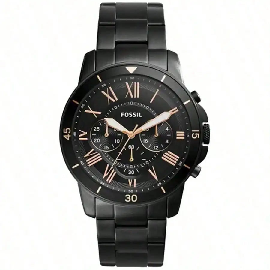 vastara chronoblack - casual unisex watch with chronograph in black stainless steel (USA)