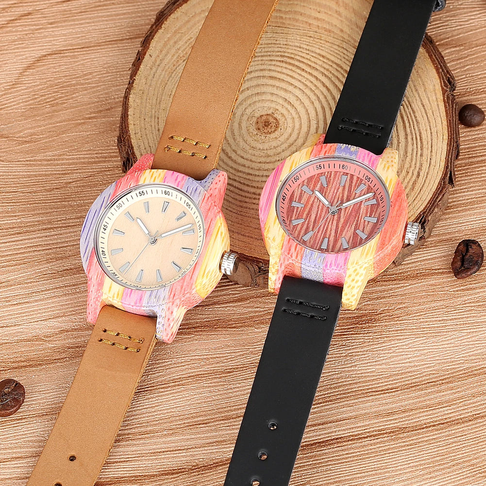 Wooden/Bamboo Watch Case Women's Wristwatch Quartz - Product Image 16
