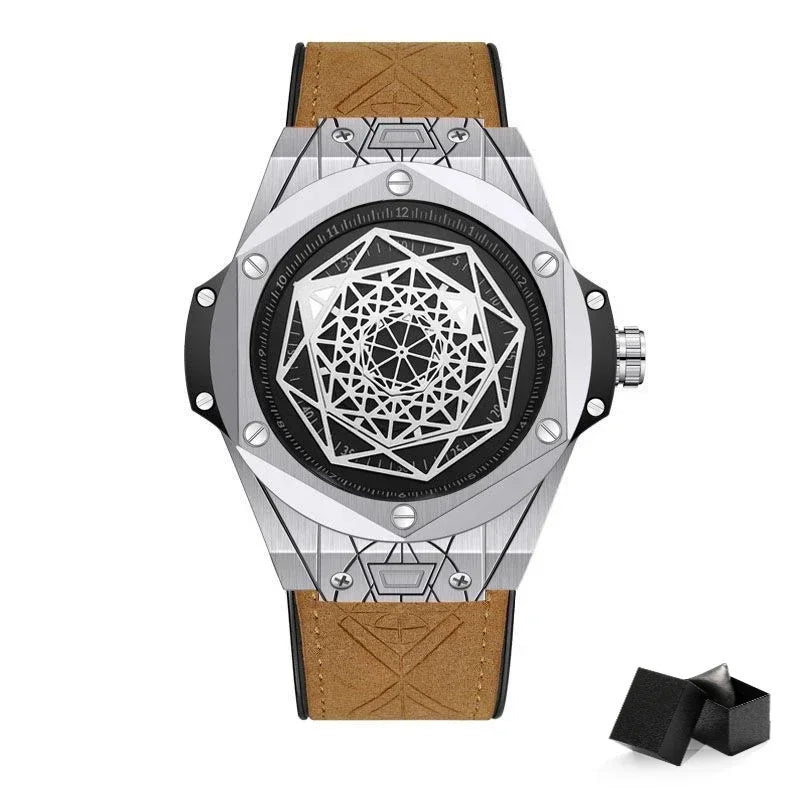 Unique Design Rotating Star Men's Watches Silver - Product Image 18