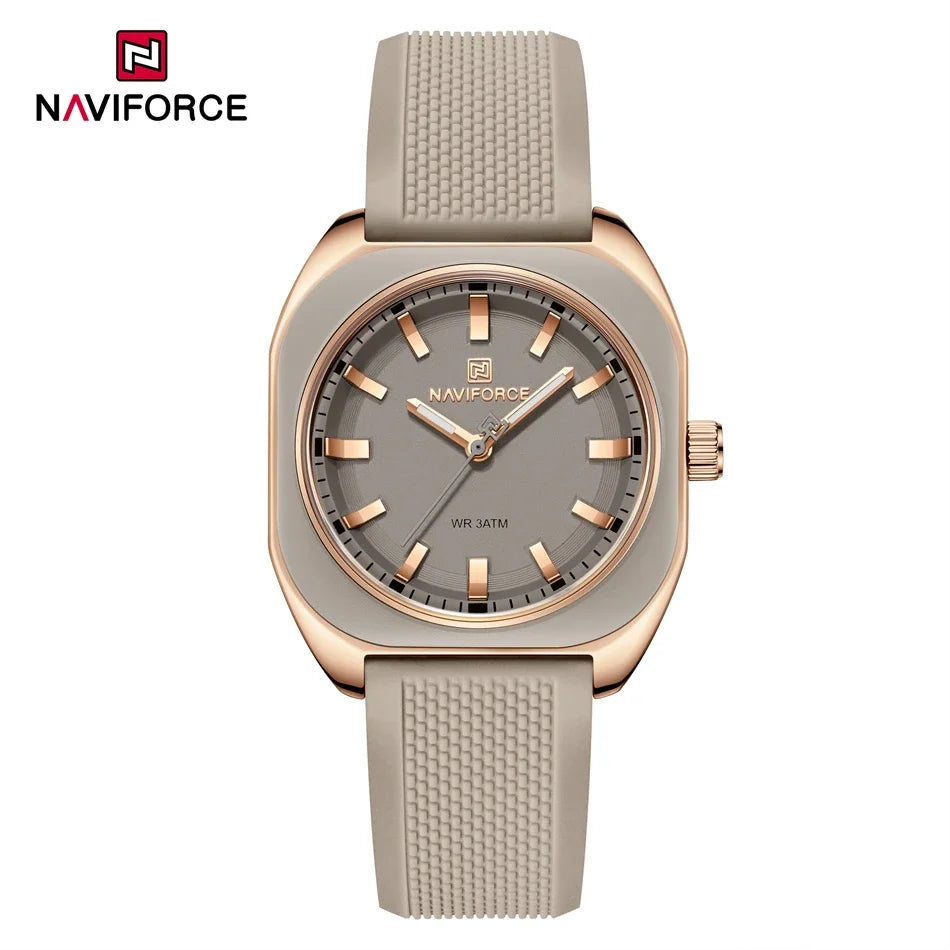 vastara naviforce 's casual simple polygon silicone gift for casual relogio feminino: silicone watch 34 - casual unisex