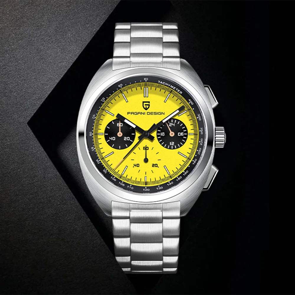 VASTARA vastara luxury men’s chronograph – sapphire stainless steel unisex timepiece - chronograph stainless steel watch