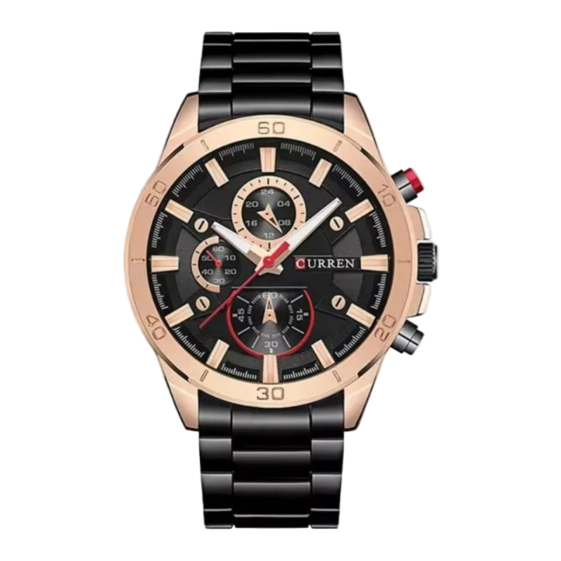 vastara 8275 's stainless steel strap night light chronograph casual 's clock gift watch detail - reliable movement,