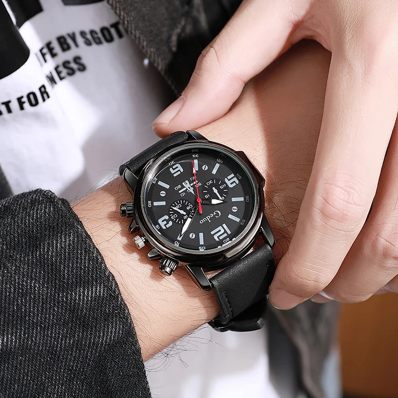 Nice Design Fashion Men's Wristwatch Leather Strap - Product Image 14