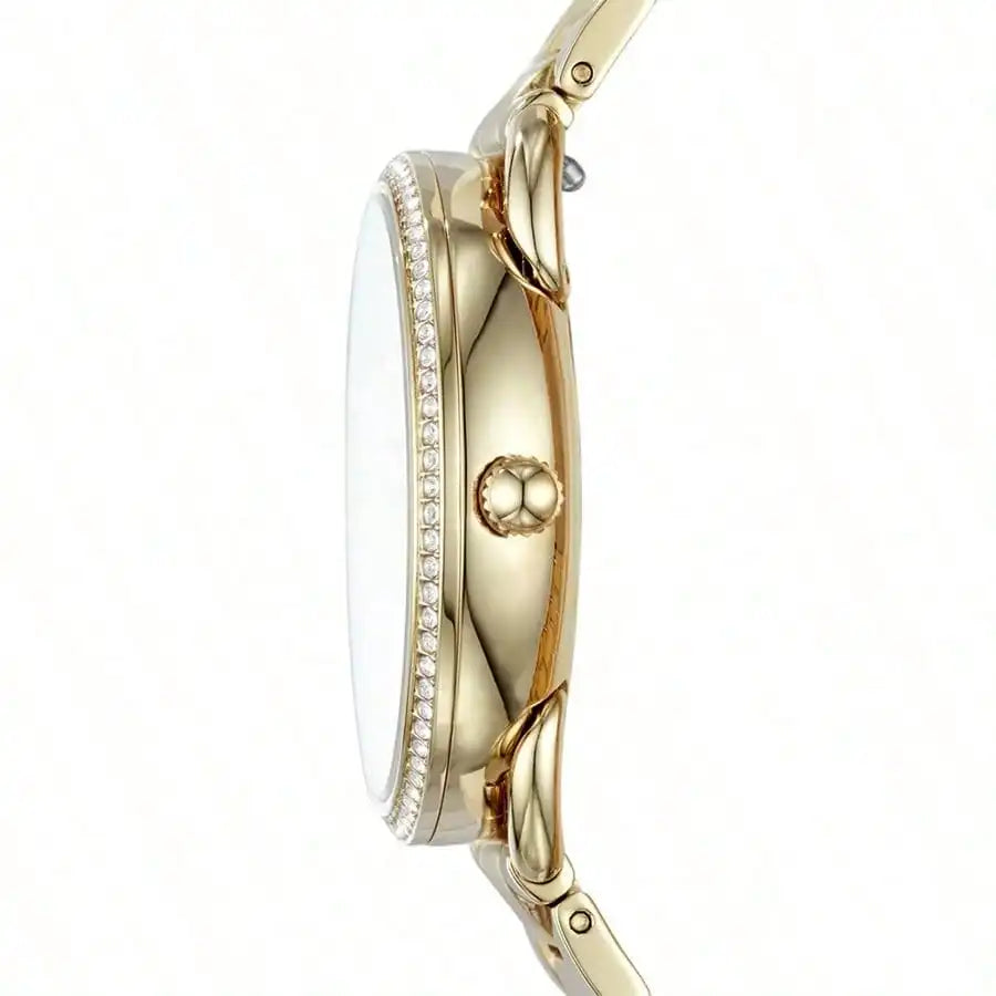 vastara - fossil women's stainless steel case and strap crystal dial watch watch 6 - casual unisex timepiece with stainless