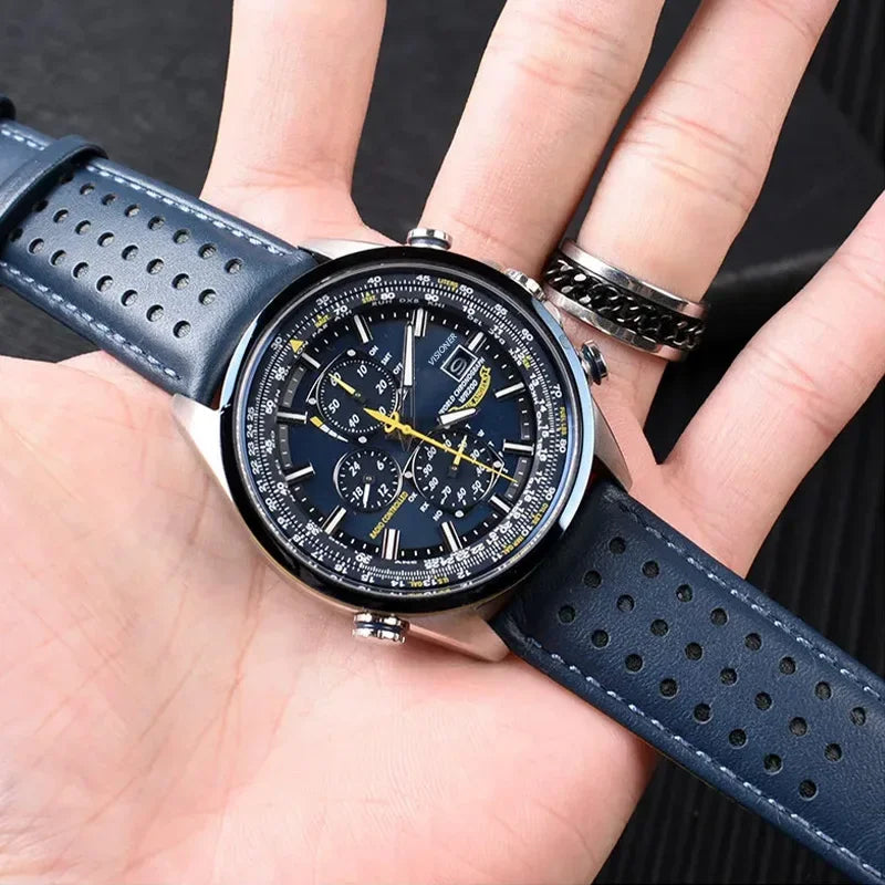 vastara luxury men’s quartz watch watch detail - quartz movement movement, chronograph, waterproof casual design (USA)